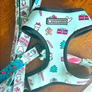 Dog harness and leash set